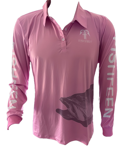 Fishing Shirt Long Sleeve Pink barra