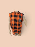 Flanno Orange sleevless